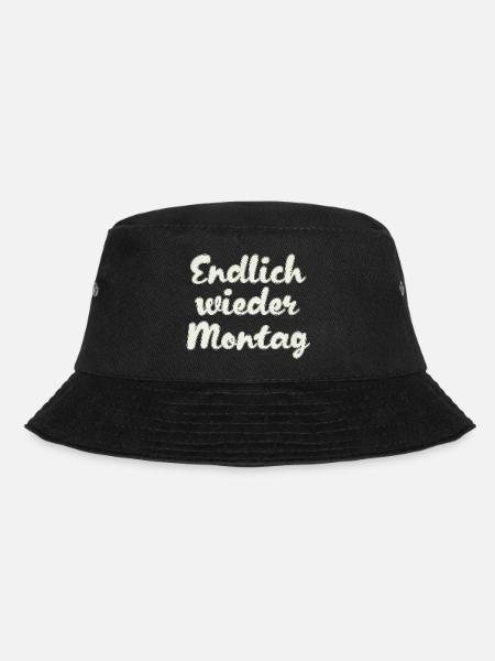 Endlich wieder Montag - Bucket Hat - Schwarz