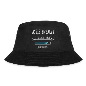 Assistenzarzt Ausbildung Medizinstudium Arzt  - Bucket Hat - Schwarz - Vorne - Lela (165cm)