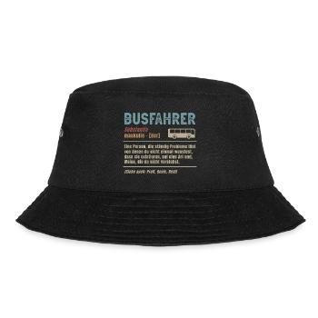 Linienbus Busfahrer Schulbus Busfahrerin Bus - Bucket Hat - Schwarz - Vorne - Lela (165cm)