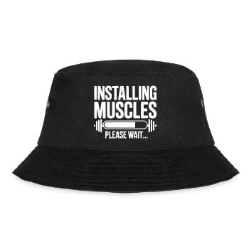 Installing Muscles Please Wait... - Bucket Hat - black - Front - Lela (165cm)