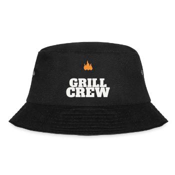 Grill Crew BBQ Grillen Grillmeister Team Vatertag - Bucket Hat - Schwarz - Vorne - Lela (165cm)