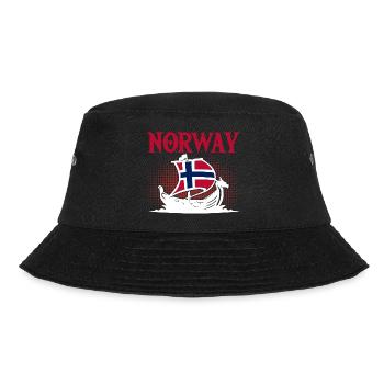 Norway Vacation Norge Fjords Travel Scandinavian - Bucket Hat - black - Front - Lela (165cm)