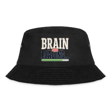 Student Humor – Brain Loading - Bucket Hat - black - Front - Lela (165cm)