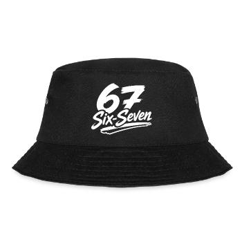 six seven | Zahlenduo 6 und 7 | Fröhliche Ziffern - Bucket Hat - Schwarz - Vorne - Lela (165cm)