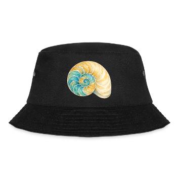 Water-coloured shell spiral - Bucket Hat - black - Front - Lela (165cm)