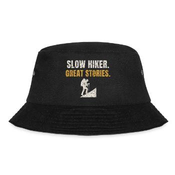 Slow Hiker Great Stories - Bucket Hat - black - Front - Lela (165cm)