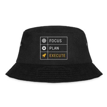 Fokus Plan Umsetzung - Bucket Hat - Schwarz - Vorne