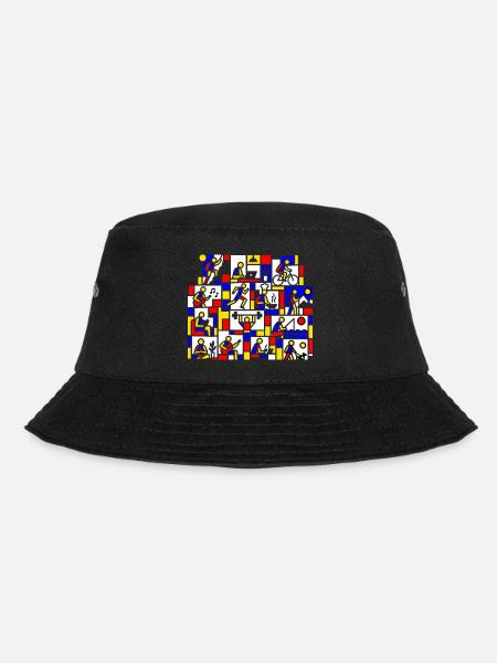 Bunte Life Block Collage - Bucket Hat - Schwarz