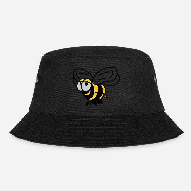 Biene - Bucket Hat - Schwarz