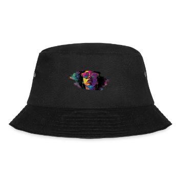 Frau Sonnenbrille Kunst Mode Modern Trend Bunt - Bucket Hat - Schwarz - Vorne - Lela (165cm)