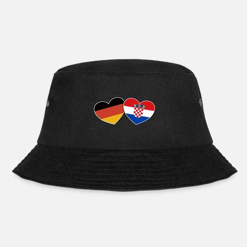 Deutsch Kroatische Freundschaft - Geschenk - Bucket Hat - Schwarz
