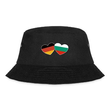 Deutsch Bulgarische Freundschaft - Geschenk - Bucket Hat - Schwarz - Vorne - Lela (165cm)