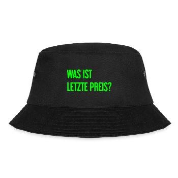 Was ist letzte Preis? - Bucket Hat - Schwarz - Vorne - Lela (165cm)