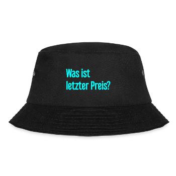 Was ist letzter Preis? - Bucket Hat - Schwarz - Vorne - Lela (165cm)