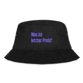 Was ist letzter Preis? - Bucket Hat - Schwarz - Vorne - Lela (165cm)