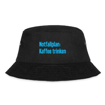 Kaffee-Notfallplan - Bucket Hat - Schwarz - Vorne - Lela (165cm)