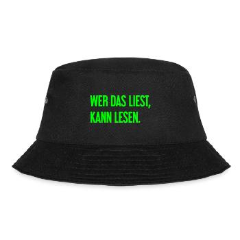 If you read this, you can read. - Bucket Hat - black - Front - Lela (165cm)