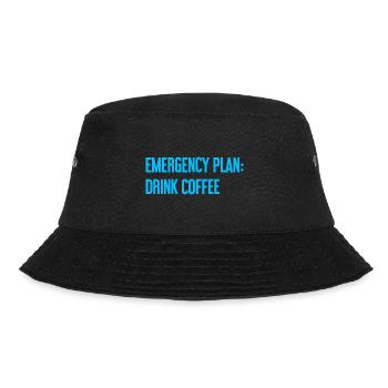 Kaffee-Notfallplan - Bucket Hat - Schwarz - Vorne - Lela (165cm)