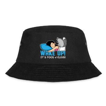 Food watch cat lovers gift - Bucket Hat - black - Front - Lela (165cm)