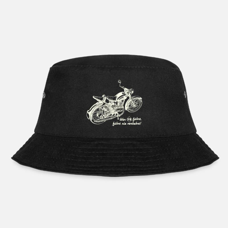 RT 125 - DDR Oldtimer Motorrad Ostalgie - Bucket Hat - Schwarz