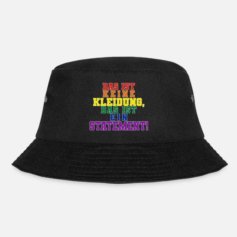 "Das ist keine Kleidung..." Regenbogen - Bucket Hat - Schwarz