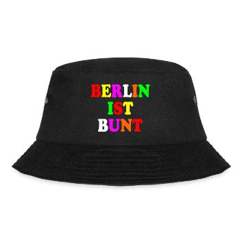 Berlin ist bunt - Bucket Hat - Schwarz - Vorne - Lela (165cm)