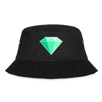 Edelsteine: Smaragt Zeichnung / Symbol. Juwel. - Bucket Hat - Schwarz - Vorne - Lela (165cm)