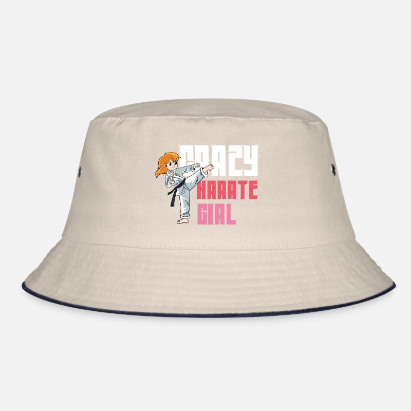 Verrücktes Karate Mädchen Kampfkunststudent Gesche Bucket Hat