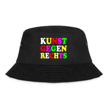 Kunst gegen rechts - Bucket Hat - Schwarz - Vorne - Lela (165cm)