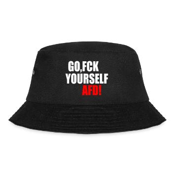 go fuck yourself afd - fck afd - Bucket Hat - Schwarz - Vorne - Lela (165cm)