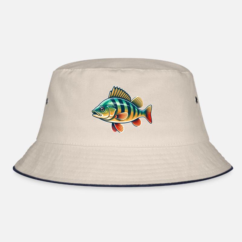perch, perch, fish, fishing Bucket Hat