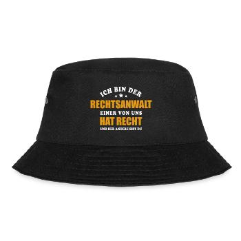 Ich bin der Rechtsanwalt - einer von uns hat Recht - Bucket Hat - Schwarz - Vorne - Lela (165cm)