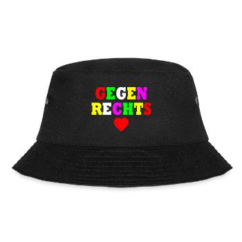 Gegen rechts - Bucket Hat - Schwarz - Vorne - Lela (165cm)