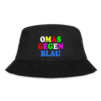 Omas gegen blau - Bucket Hat - Schwarz - Vorne - Lela (165cm)