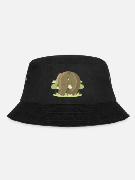 elephant - Bucket Hat - black