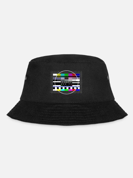 DDR Testbild Retro Ostalgie 80er Jahre - Bucket Hat - Schwarz