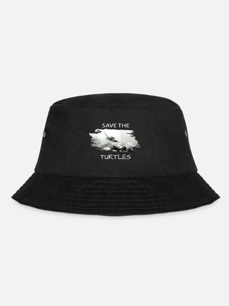 save the turtles - Bucket Hat - Schwarz