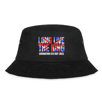 Britischer König Krönung Charles England Flagge - Bucket Hat - Schwarz - Vorne - Lela (165cm)