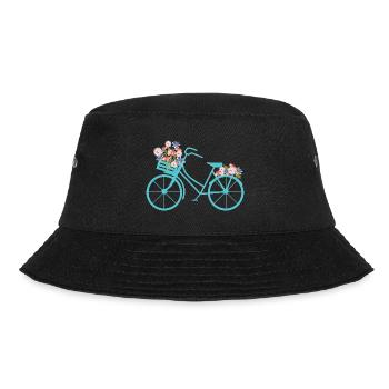 Bicycle with Flowers Fahrrad mit Blumen - Bucket Hat - black - Front - Lela (165cm)