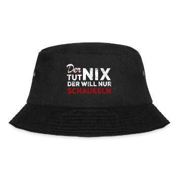 Der tut nix der will nur Schaukeln - Spruch - Bucket Hat - Schwarz - Vorne - Lela (165cm)