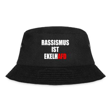 rassismus ist ekelhafd - Bucket Hat - Schwarz - Vorne - Lela (165cm)