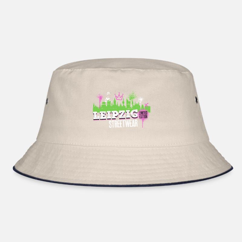 Leipzig Skyline Stadt Deutschland Graffiti Kunst Bucket Hat
