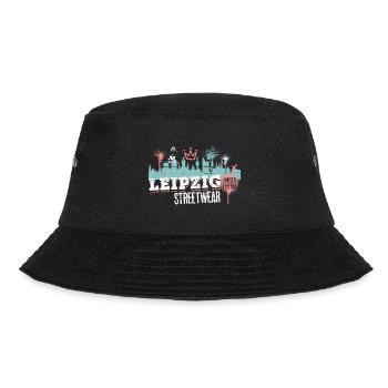 Leipzig Skyline Stadt Deutschland Graffiti Kunst - Bucket Hat - Schwarz - Vorne - Lela (165cm)