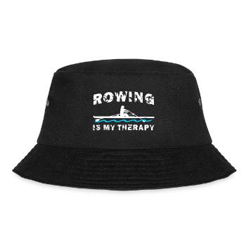 Rowing is my therapy, rowing, rowing, woman - Bucket Hat - black - Front - Lela (165cm)