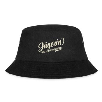 Jägerin aus Leidenschaft - Motivation und Erfolg - Bucket Hat - Schwarz - Vorne - Lela (165cm)