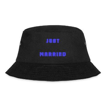 ICH HABE GERADE GEHEIRATET. Junggesellinnenabschied. VALENTINSTAG. PAAR. LIEBE - Bucket Hat - Schwarz - Vorne - Lela (165cm)
