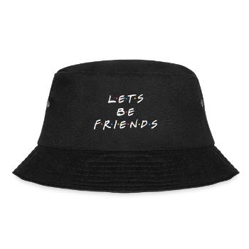 Freunde Zitat - Bucket Hat - Schwarz - Vorne - Lela (165cm)