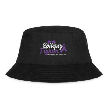 Epilepsy Fighter Happy Person Gift - Bucket Hat - black - Front - Lela (165cm)