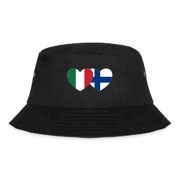Italie Finlande Flag Coeur - Bob - noir - Devant - Lela (165cm)