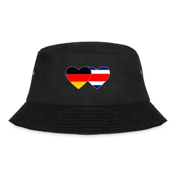 Germany Costa Rica Flag Heart - Bucket Hat - black - Front - Lela (165cm)